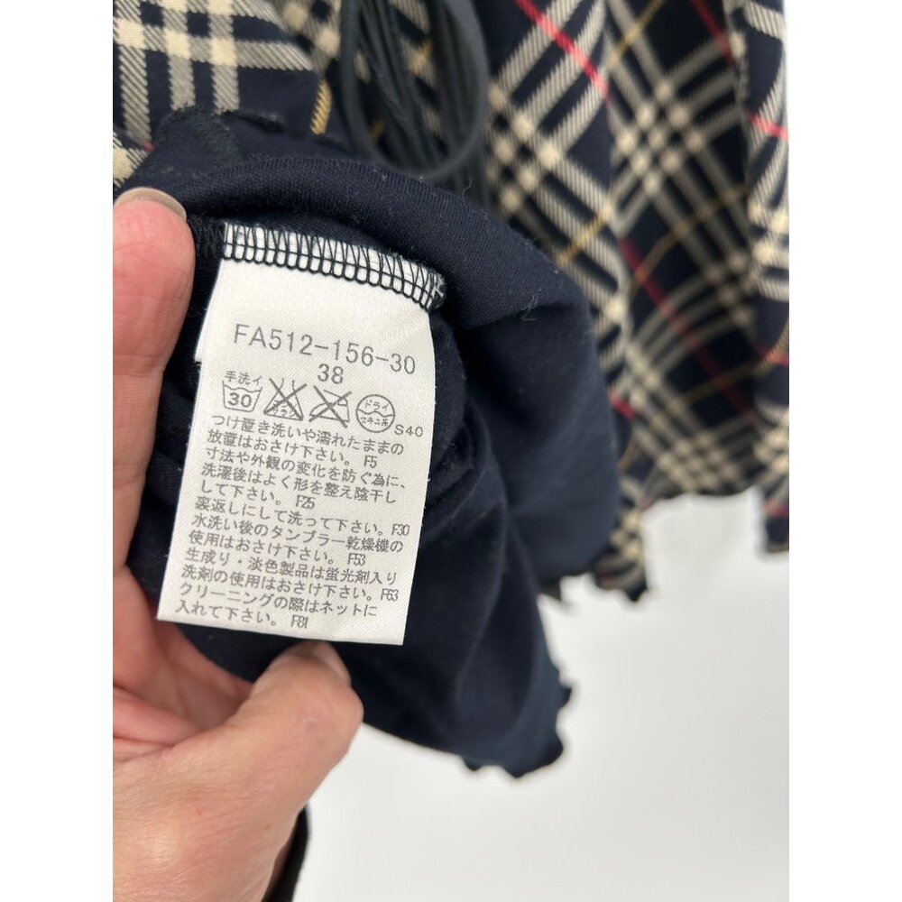 Burberry London VTG Y2K Babydoll Top Sz 38 US 8 Nova Check Preppy Dark Academia - Picture 5 of 5